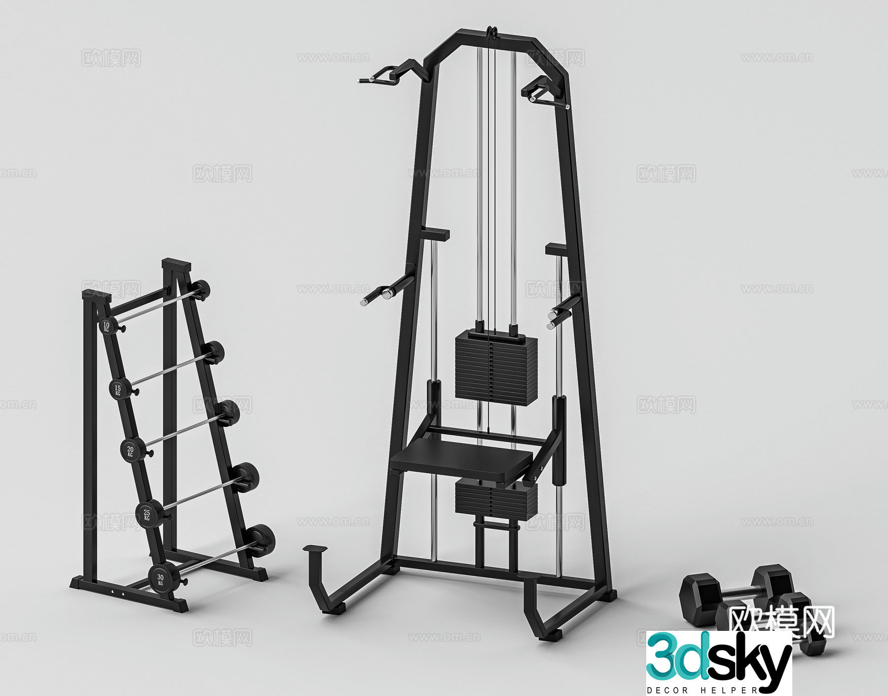 Fitness equipment 3d model