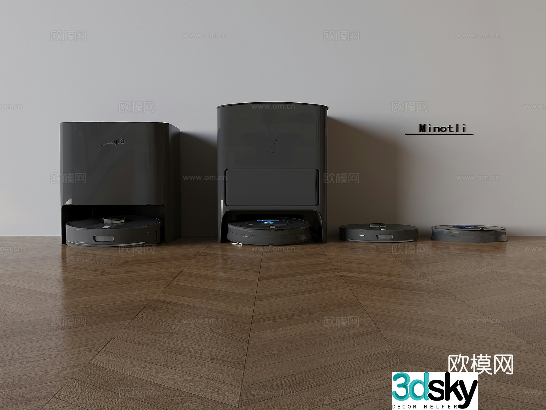 Sweeping robot floor washing machine washing and stripping integrated mopping machine 3D model