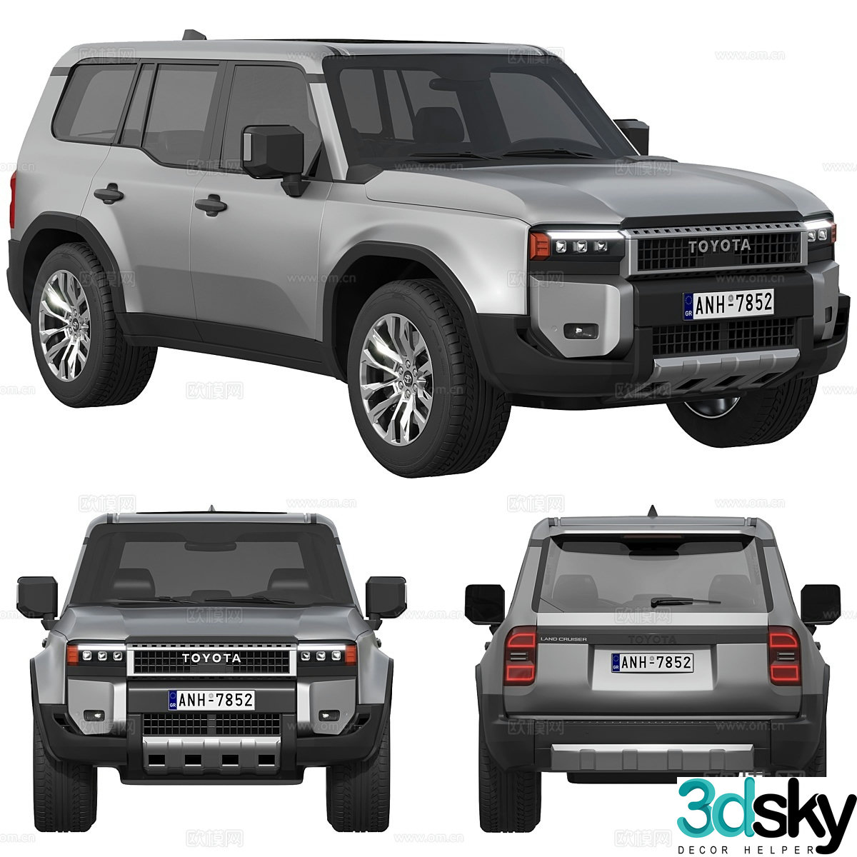 toyota land cruiser 250 prado 2024 3d model