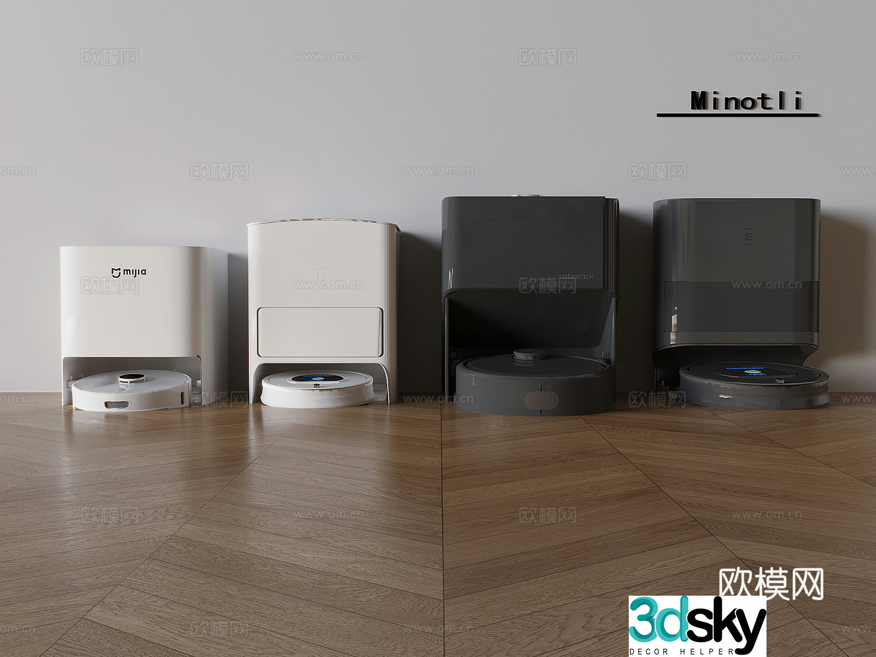 Sweeping robot floor washing machine washing and stripping integrated mopping machine 3D model