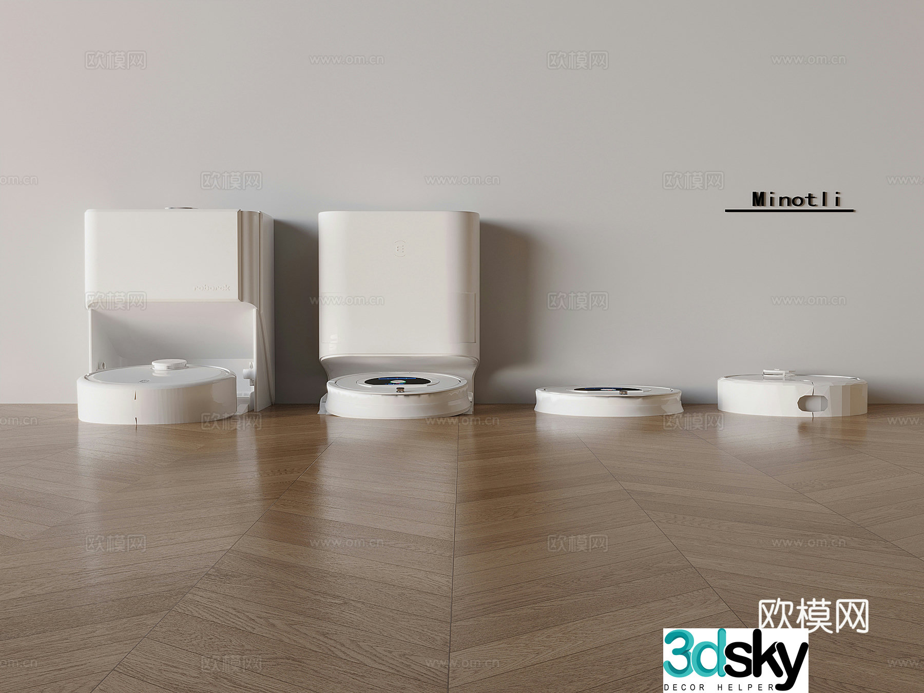Sweeping robot floor washing machine washing and stripping integrated mopping machine 3D model