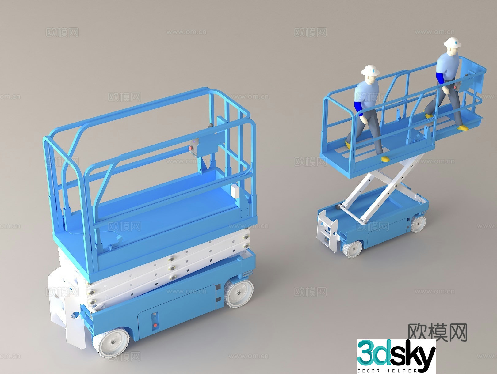 Lifting platform, aerial work vehicle, engineering equipment, mobile lift, industrial equipment 3D model