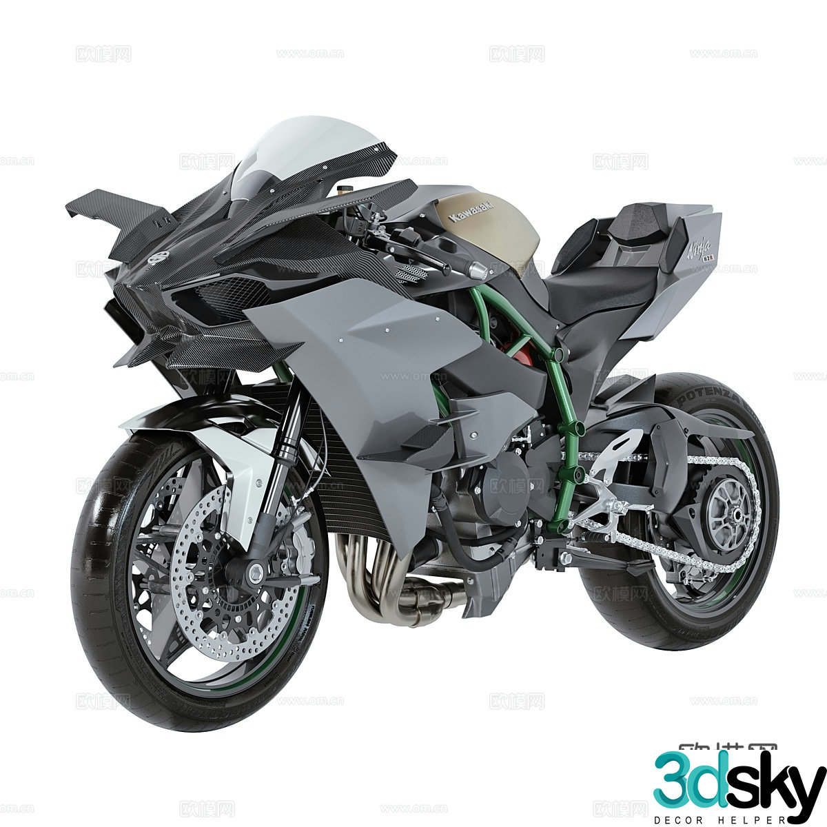 Kawasaki Ninja H2R 20233d model