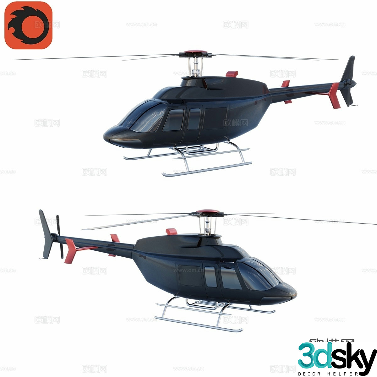 Helicopter Bell 4073d model
