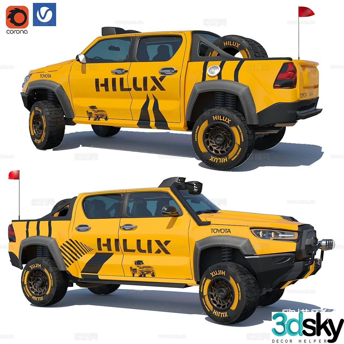 Toyota Hilux car 3d model