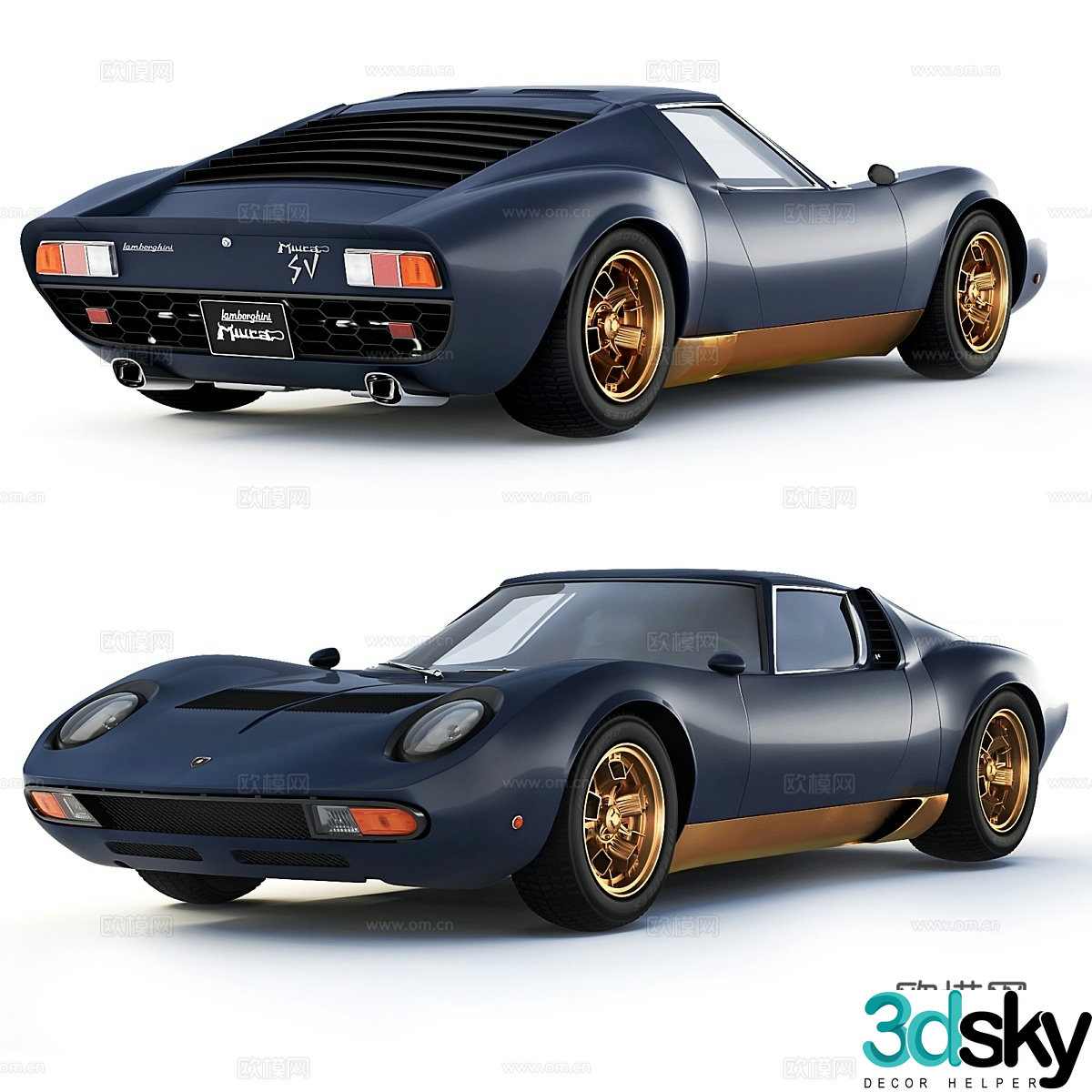 Lamborghini Miura P400 SV 1971 3d model