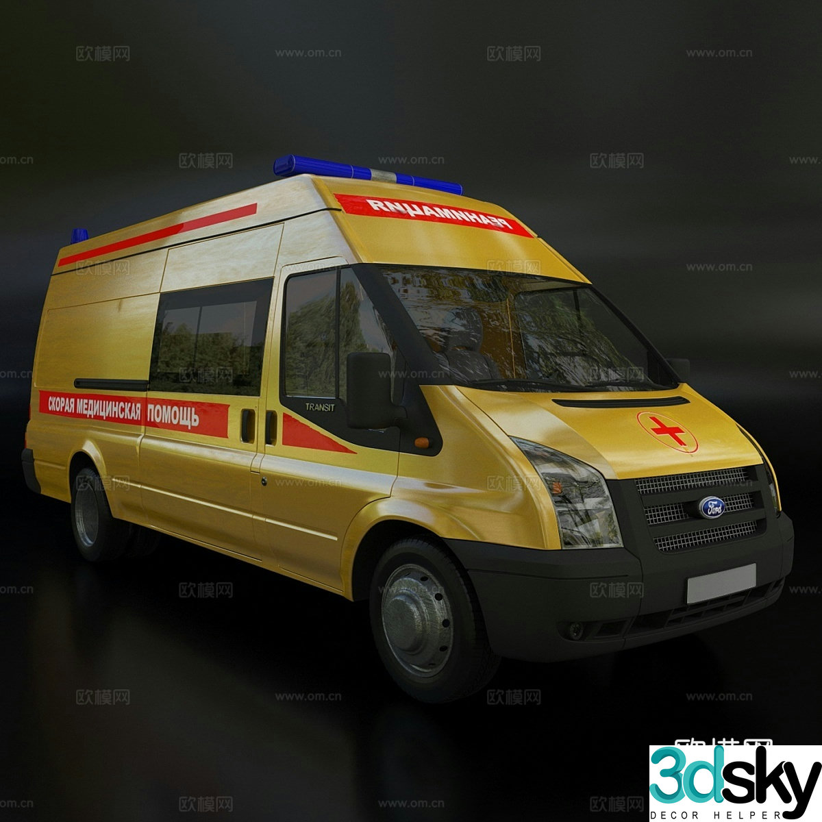 Intensive care vehicle 3d model