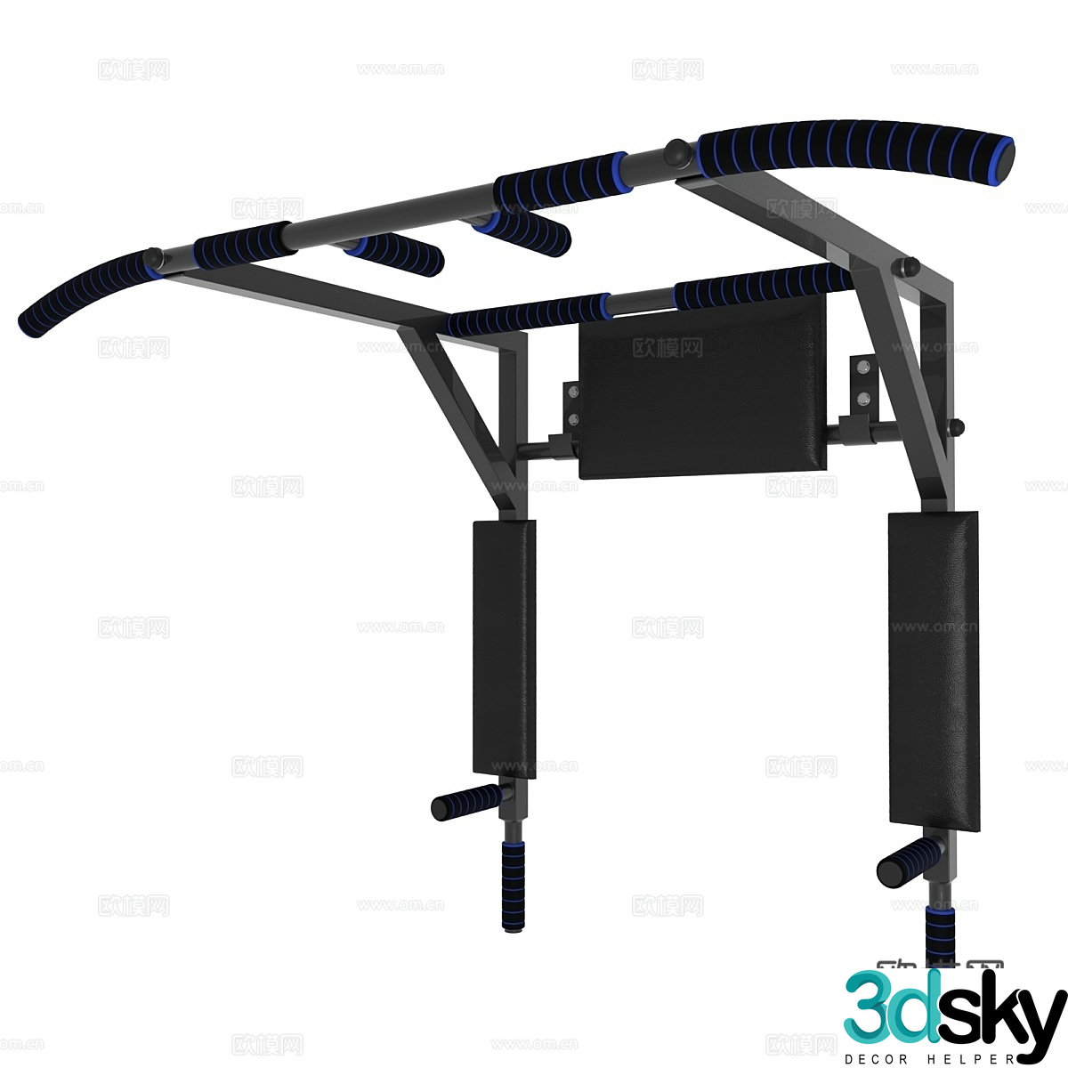 Hinged Horizontal Bar Spektr Sport Stanley 3d model