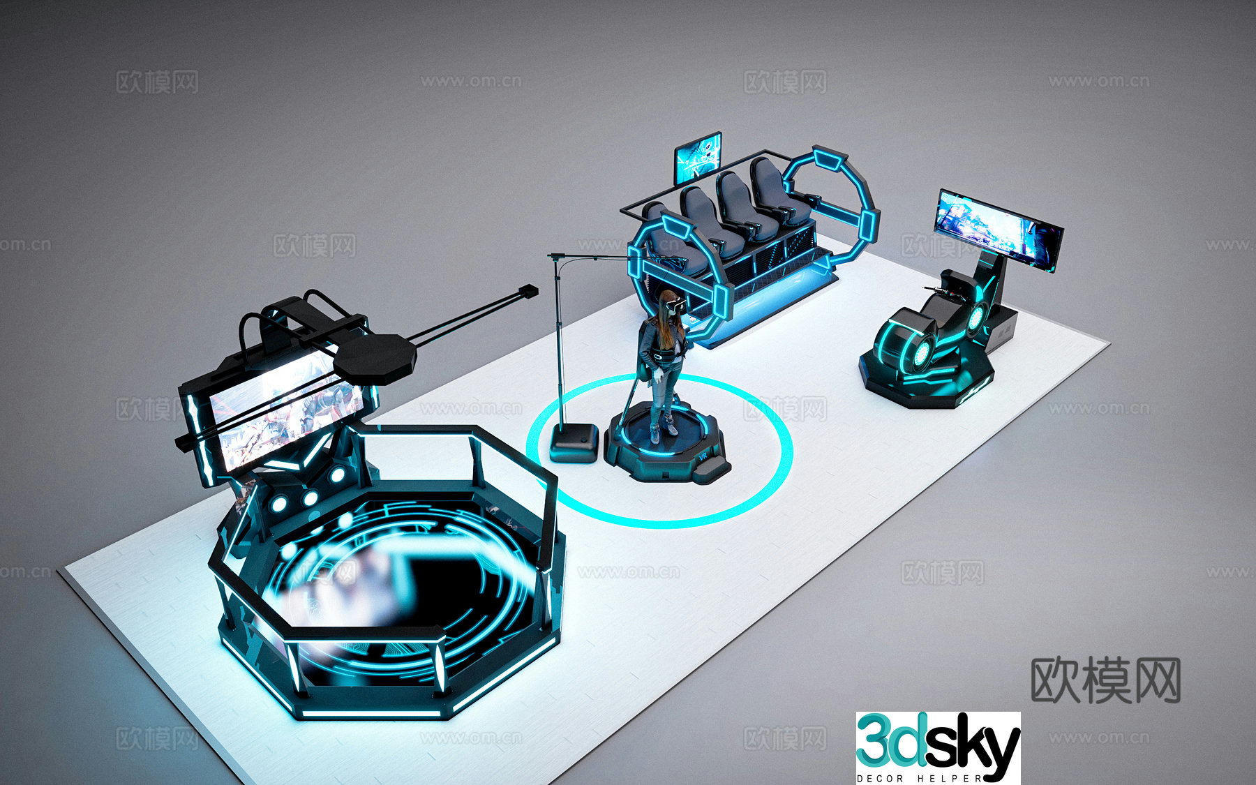 School VR equipment 3d model