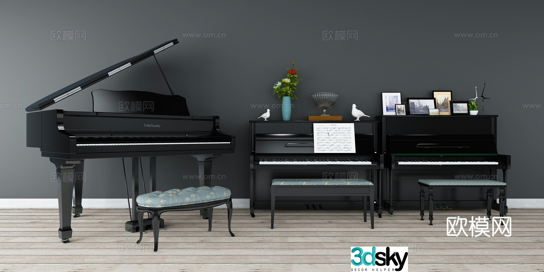Other piano combination models 3d models