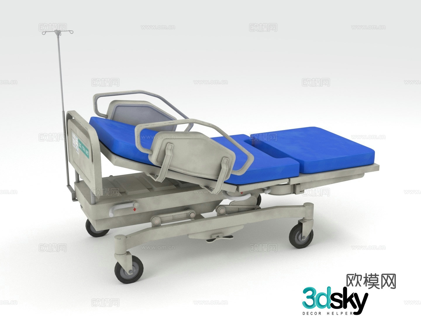 hospital bed medical bed nursing bed hospital bed adjustable bed 3d model