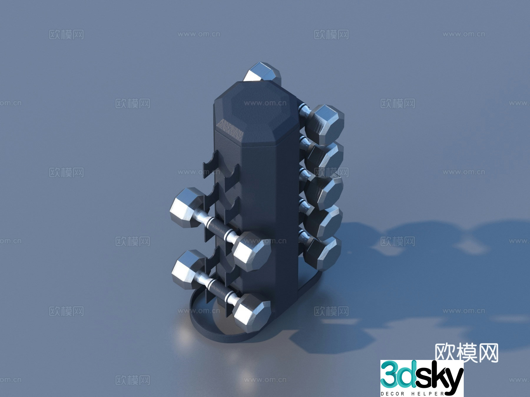 Fitness equipment sports equipment 3d model