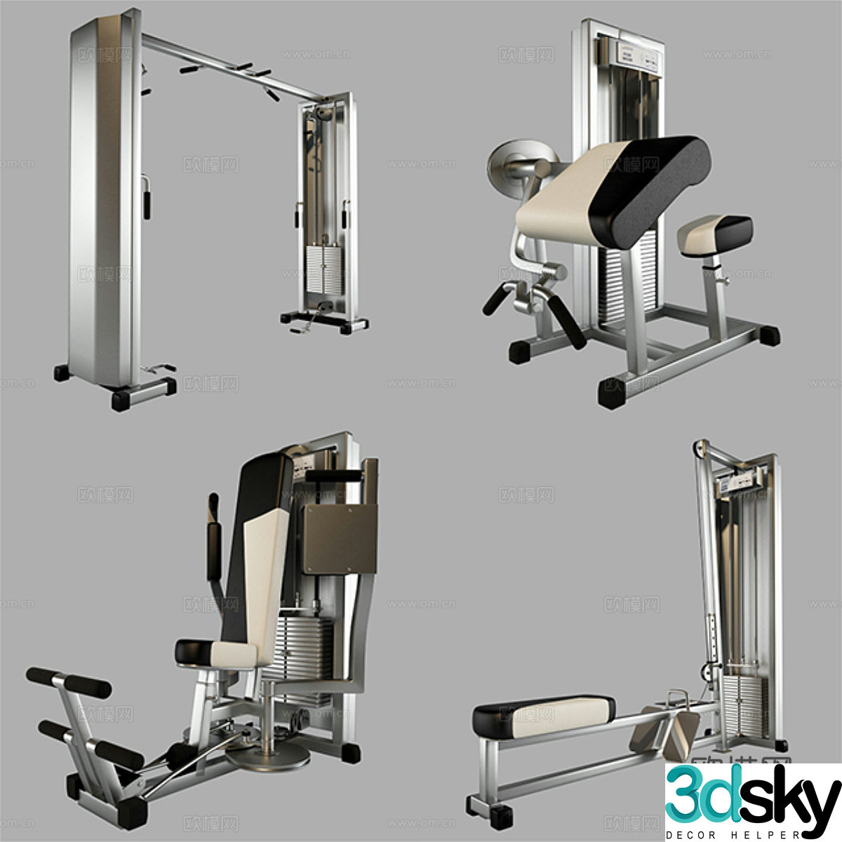 Fitness equipment 3d model