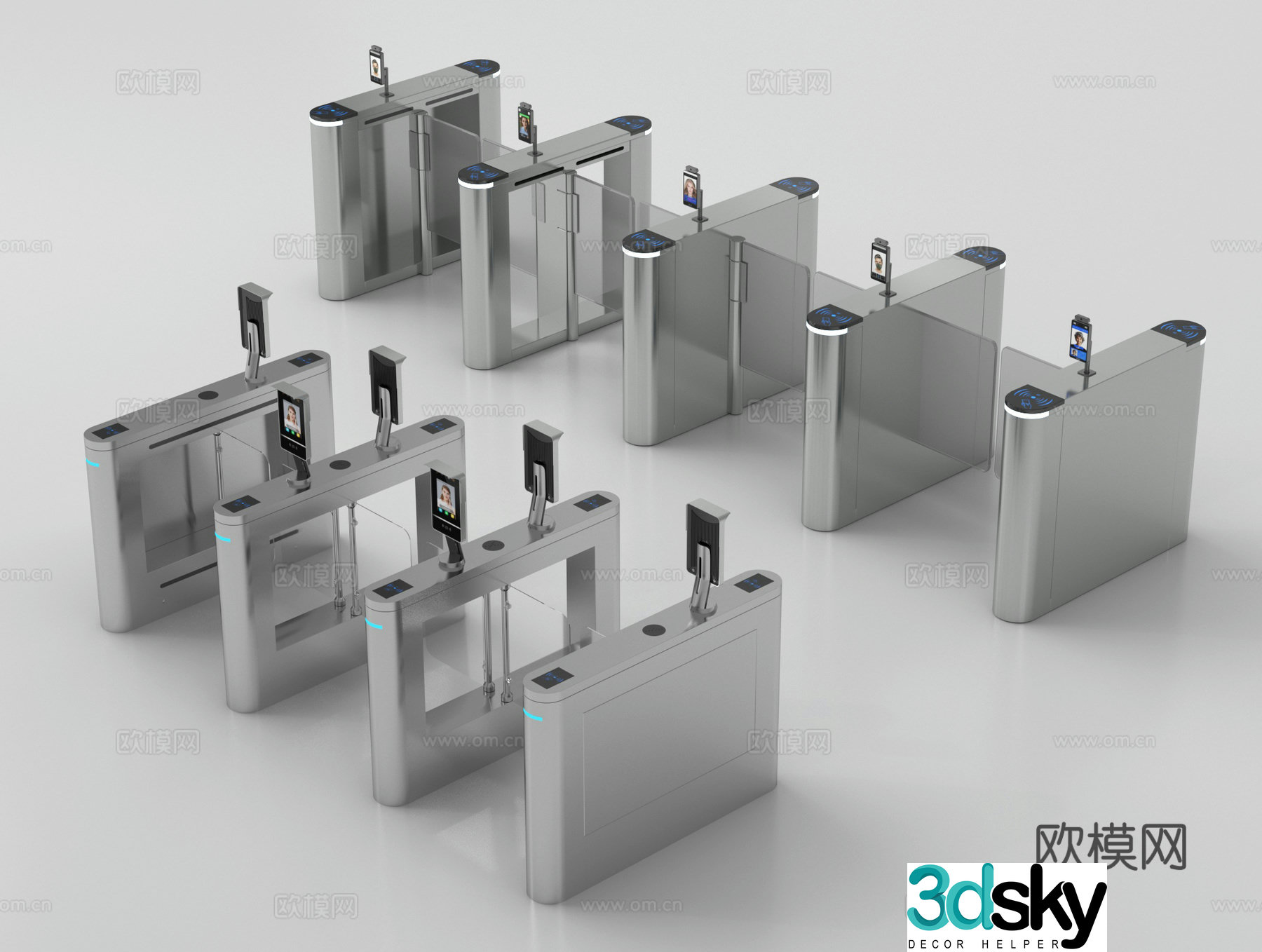Modern public equipment, gate, access control machine, induction door, gate, gate gate 3D model