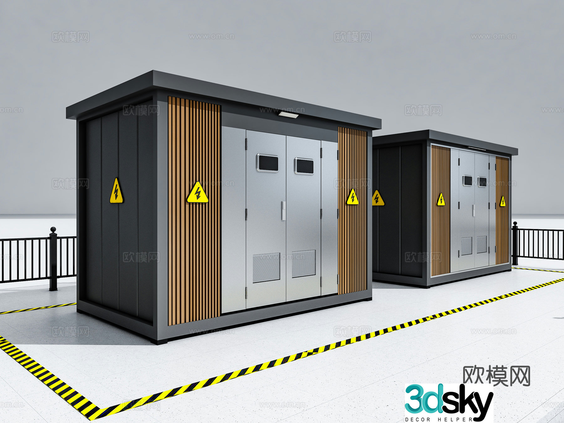 Nordic box transformer distribution room electrical box transformer room distribution box 3D model