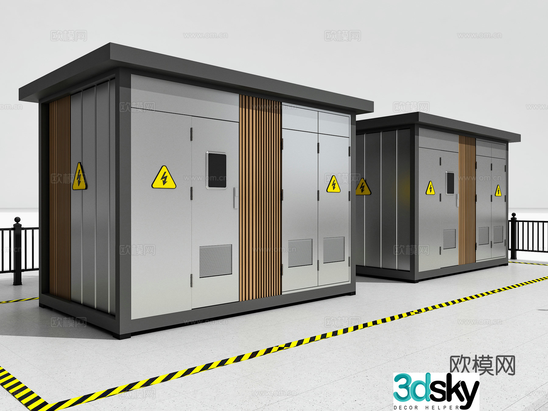 Nordic box transformer distribution room electrical box transformer room distribution box 3D model