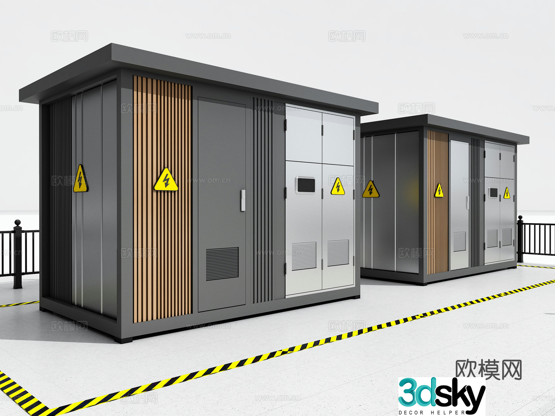 Nordic box transformer distribution room electrical box transformer room distribution box 3D model