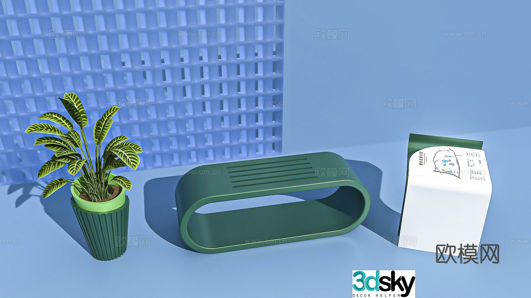 guide sign billboard sign 3d model