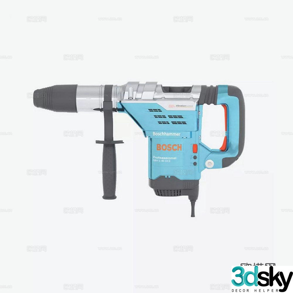 Hand drill and hand pick 3d model