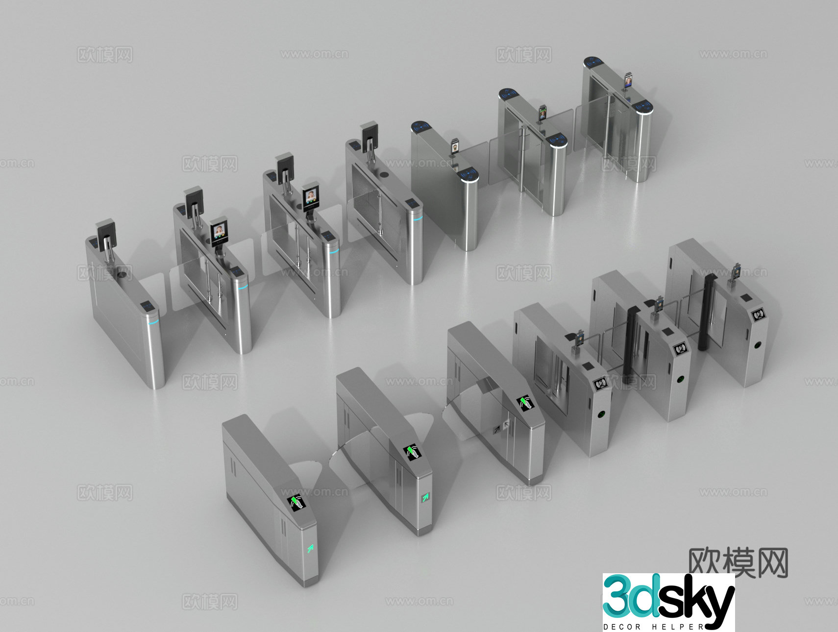 Modern other public equipment, gate, access control machine, gate, sensor gate, gate gate 3D model