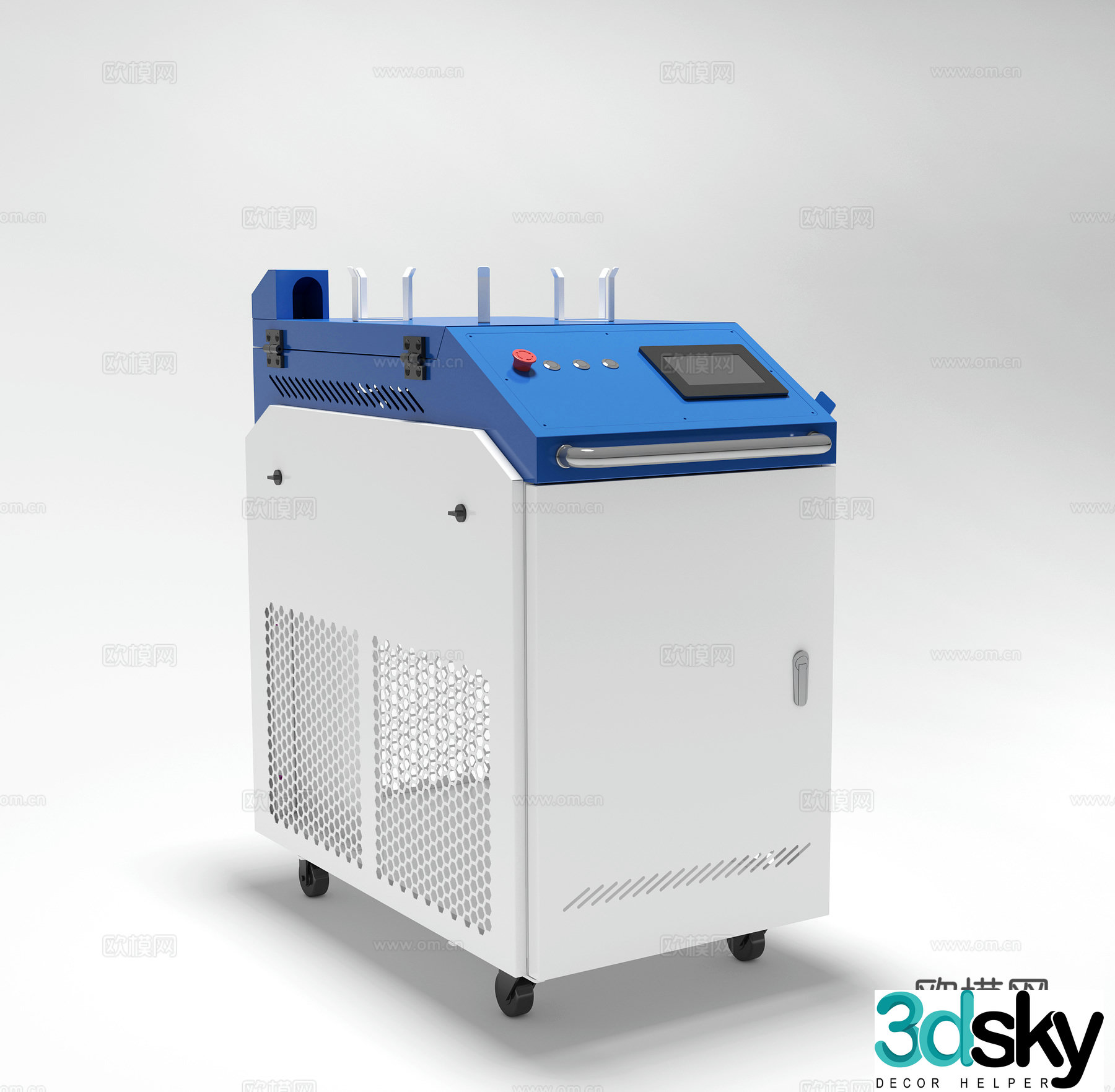 Modern machinery and equipment console equipment 3d model