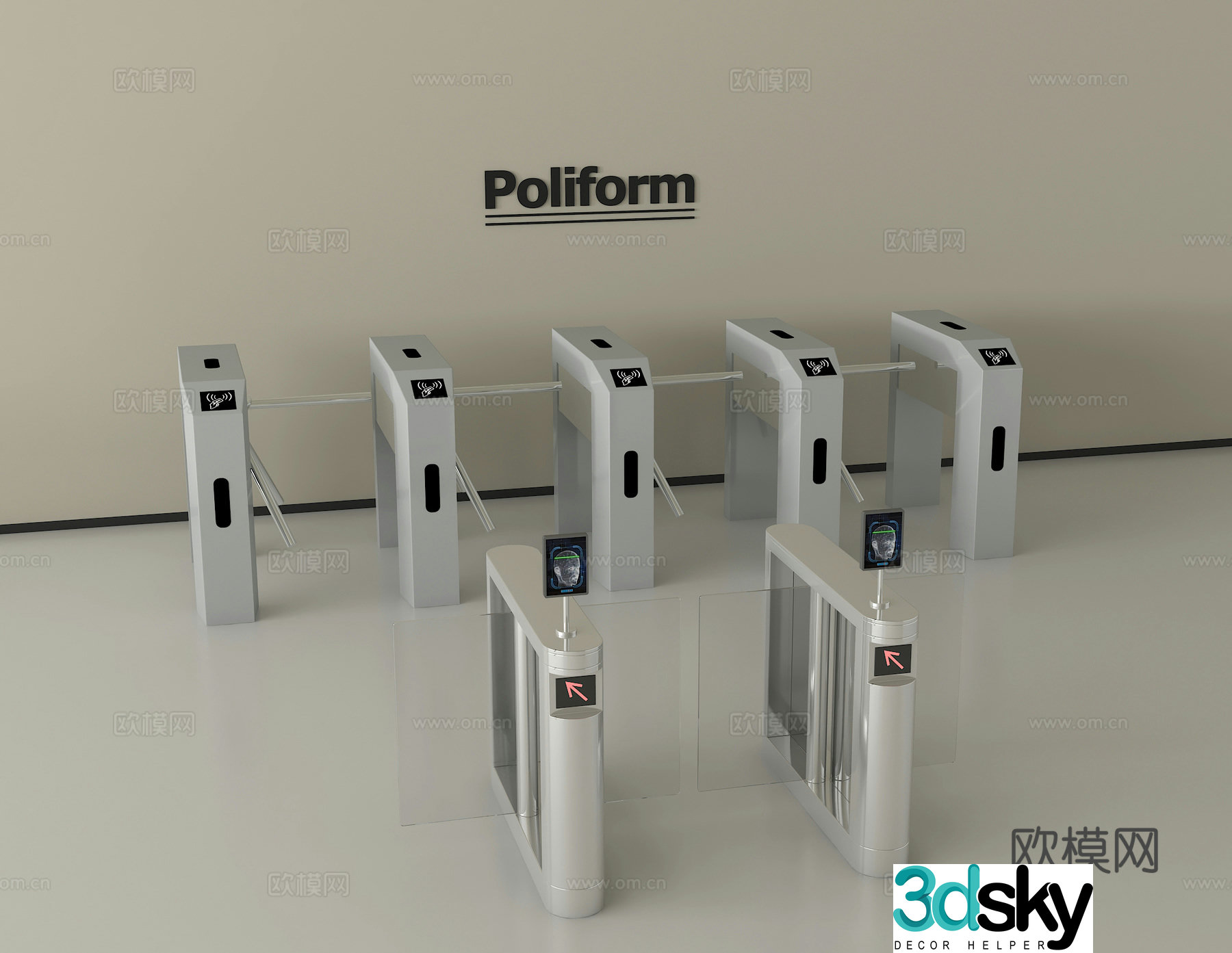 Modern other public equipment, gate, access control machine, gate, sensor gate, gate gate 3D model