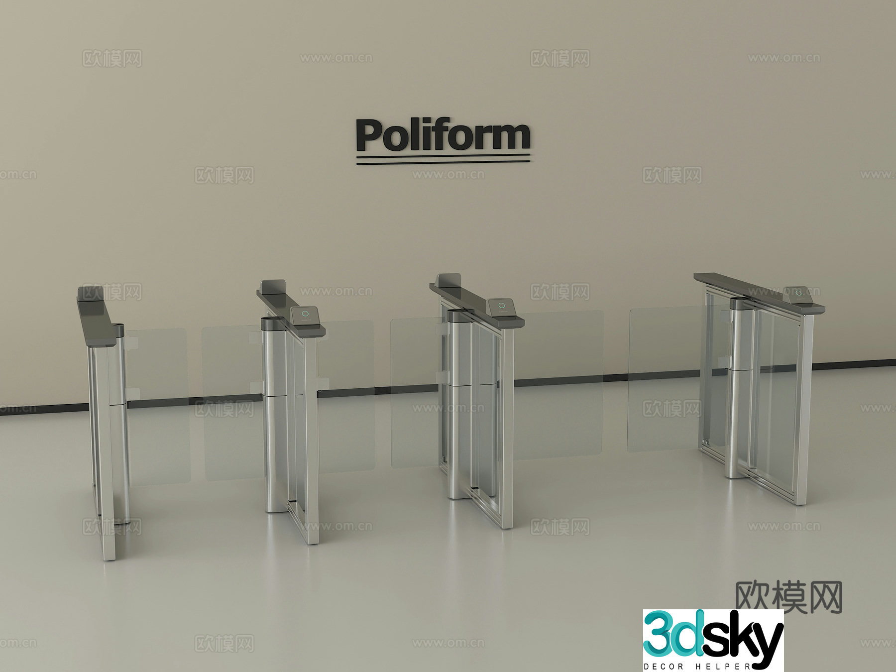 Modern other public equipment, gate, access control machine, gate, sensor gate, gate gate 3D model