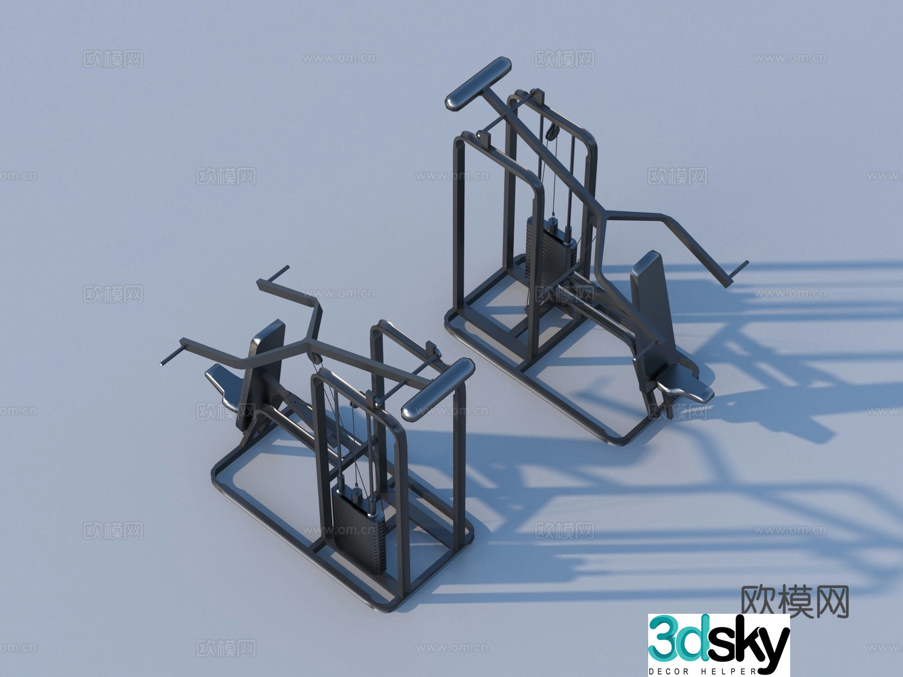 Fitness equipment sports equipment 3d model