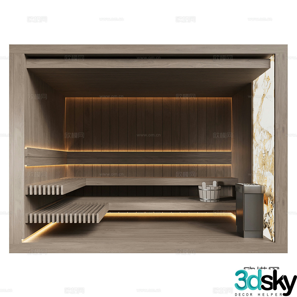 sauna 3d model