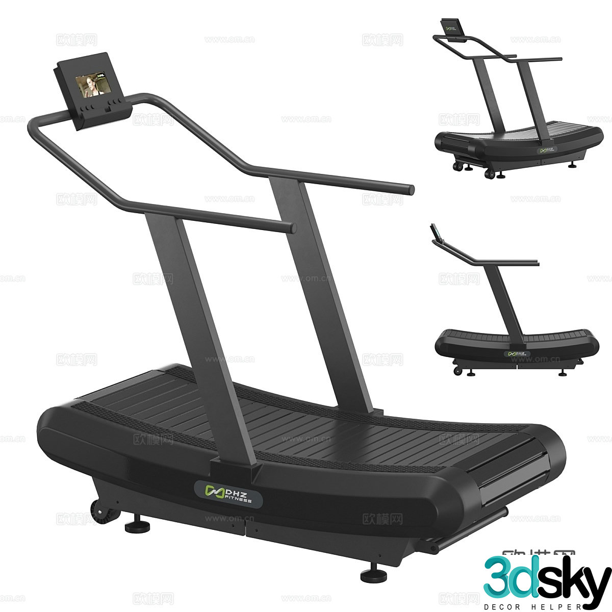 Fitness DHZ A-7000 professional treadmill 3d model