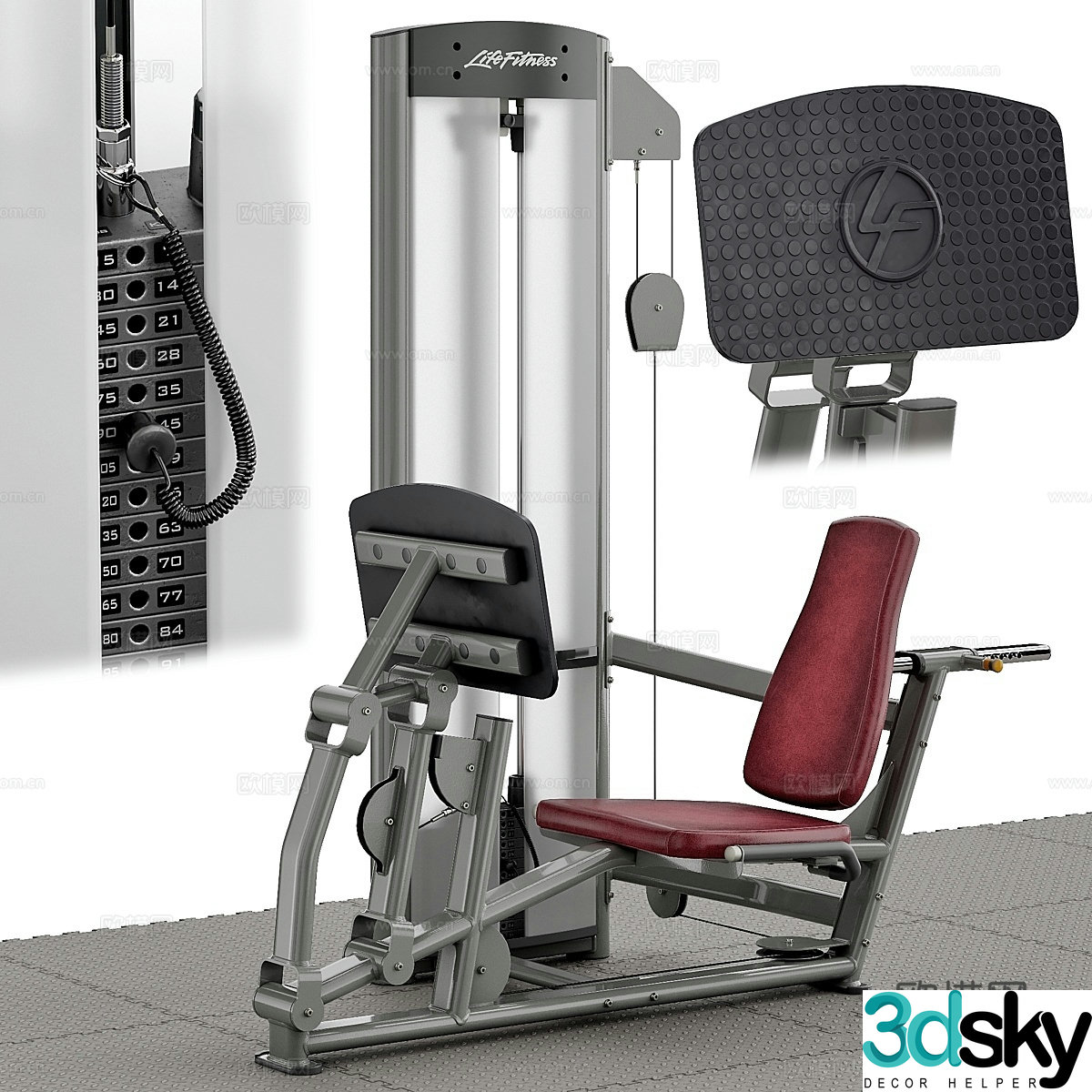 Exercise trainer Life Fitness 33d model