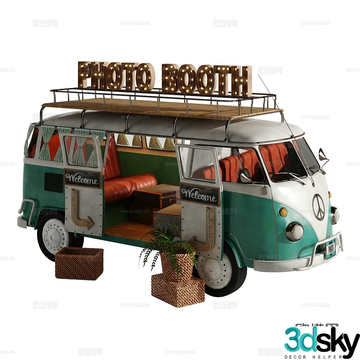 Mobile photo booth 3d model