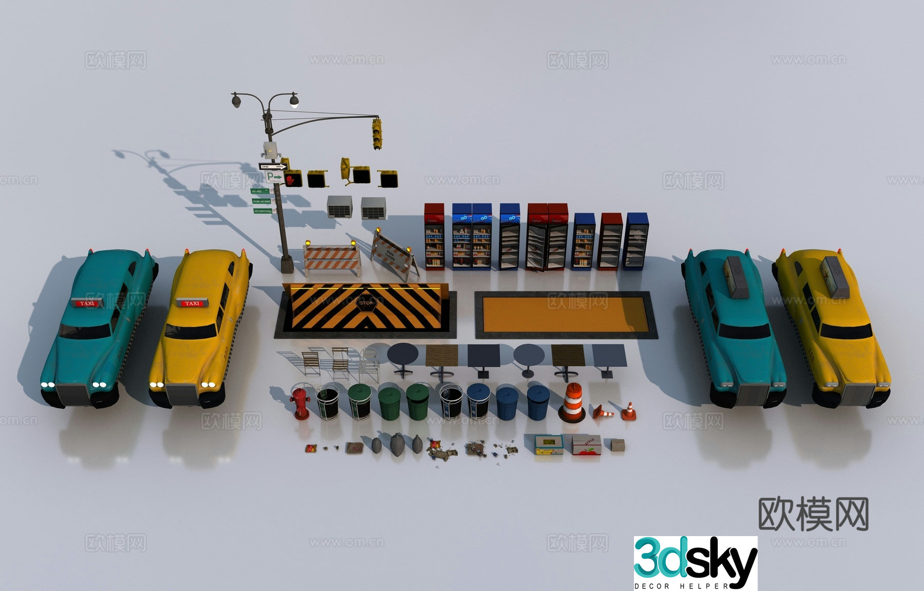 3D model of urban public facilities