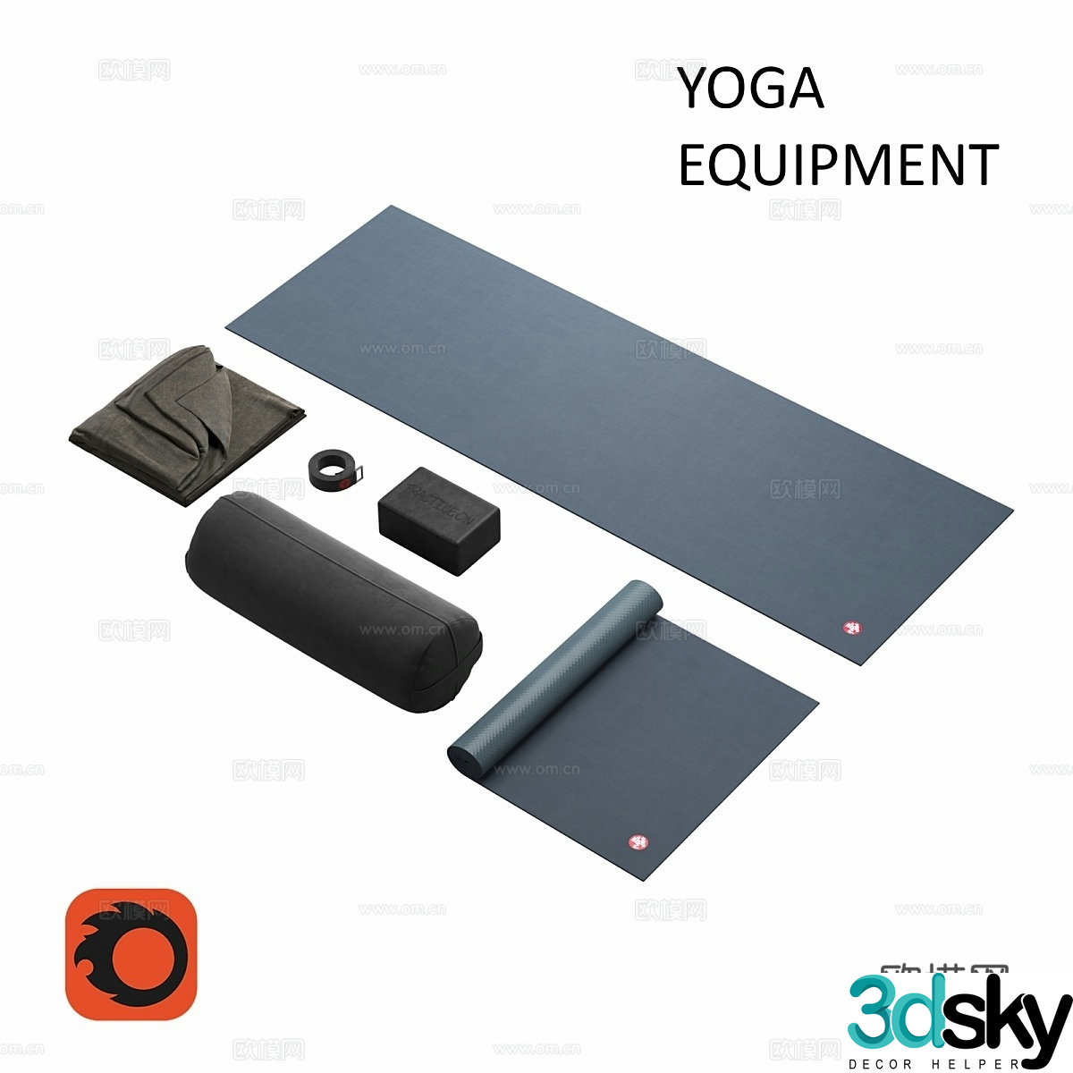 Manduka yoga equipment 3d model