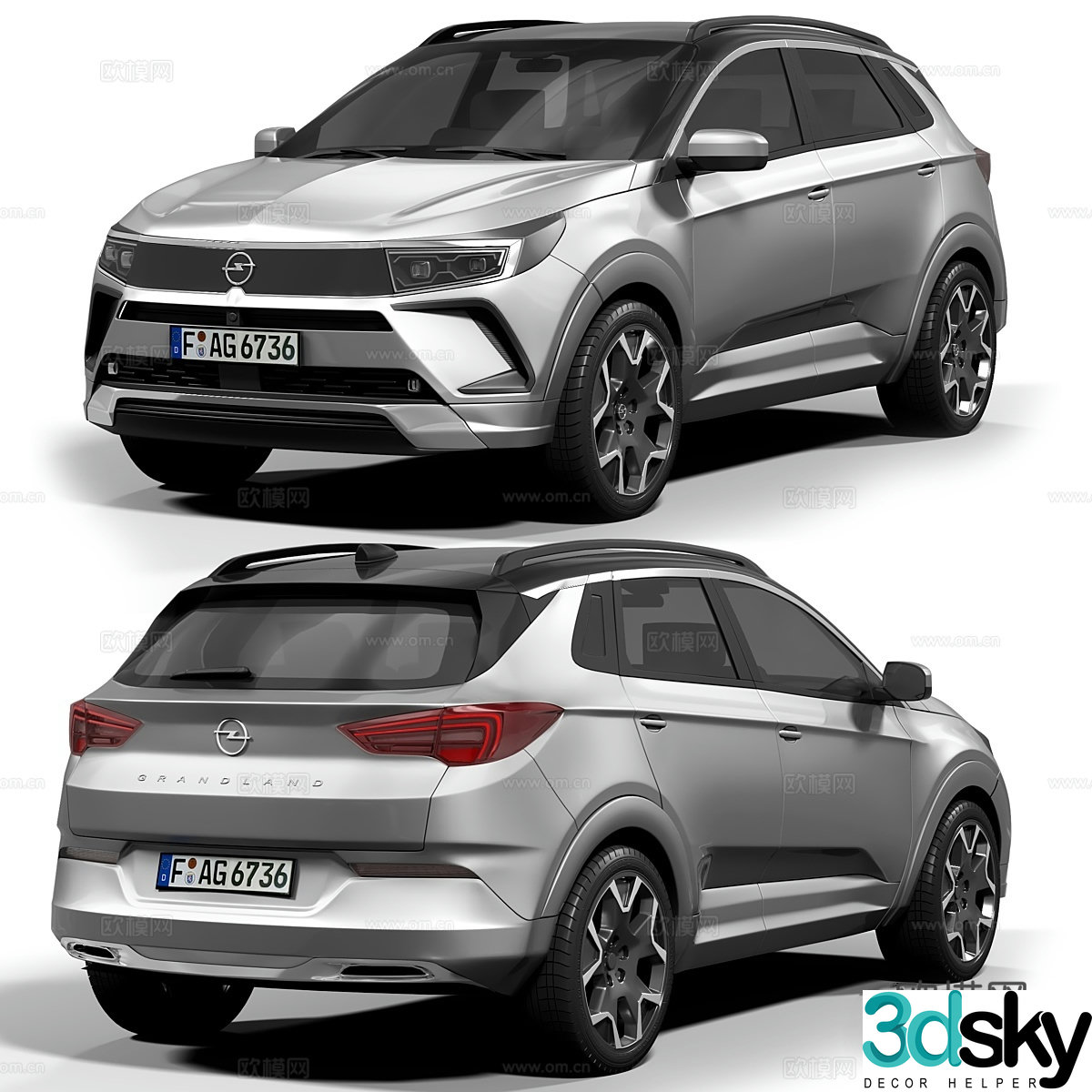 Opel_grandland 3d model