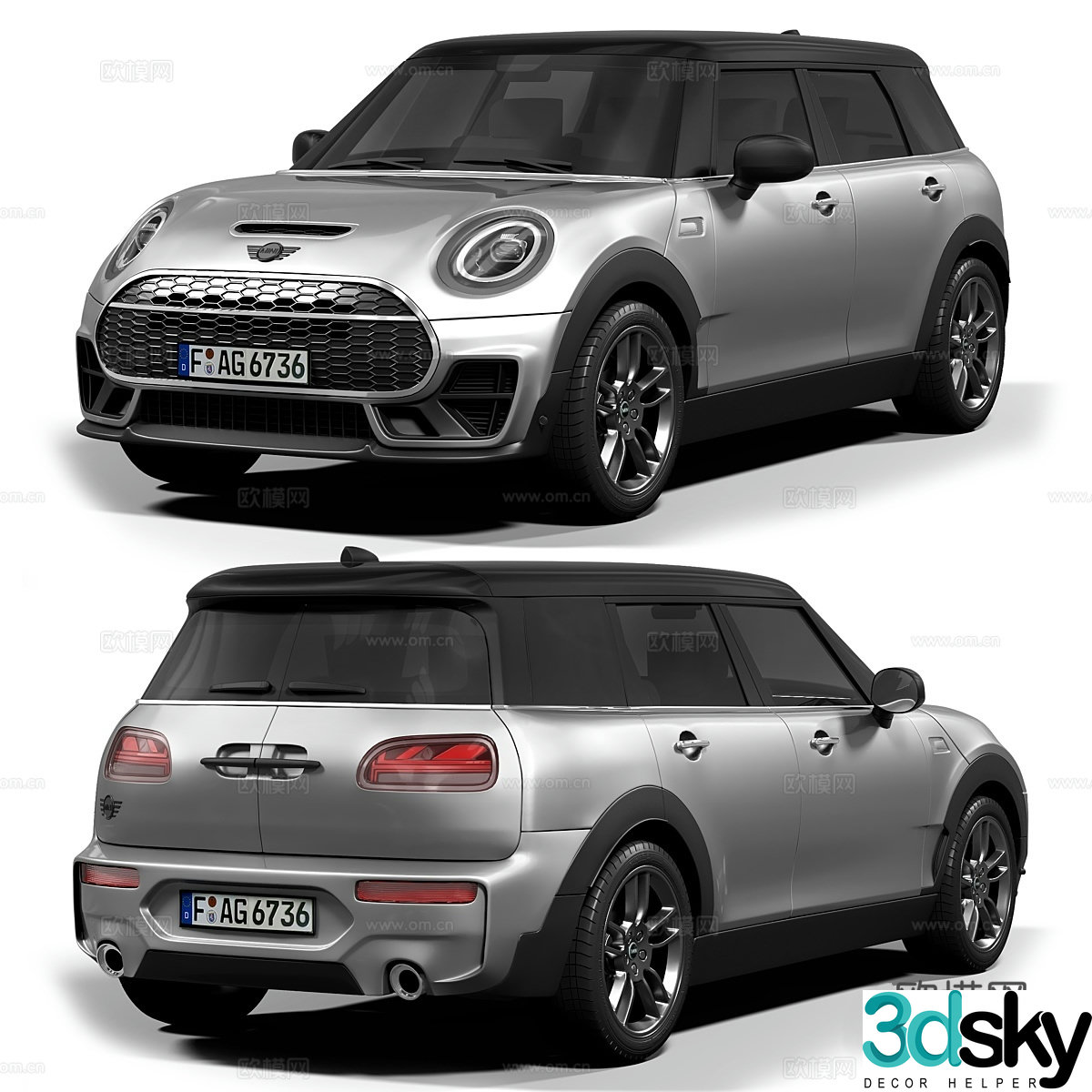 Mini JCW Clubman 3d model