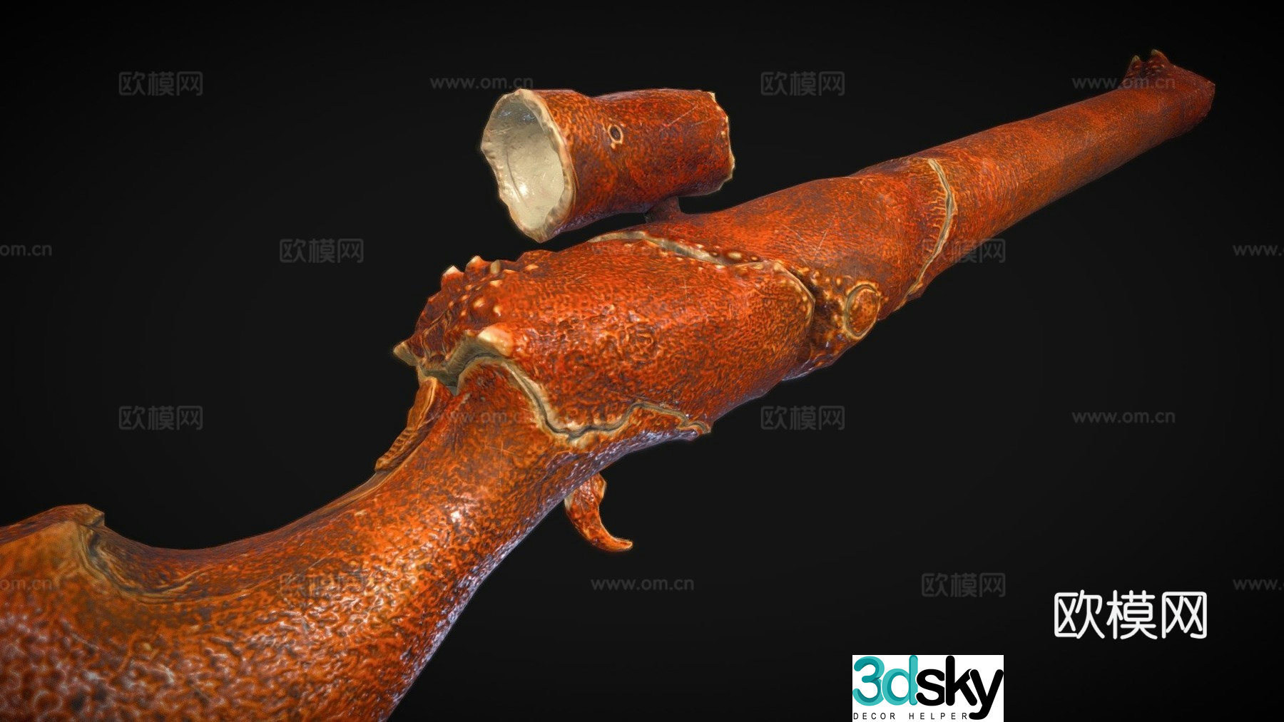 crab gun 3d model 3d model