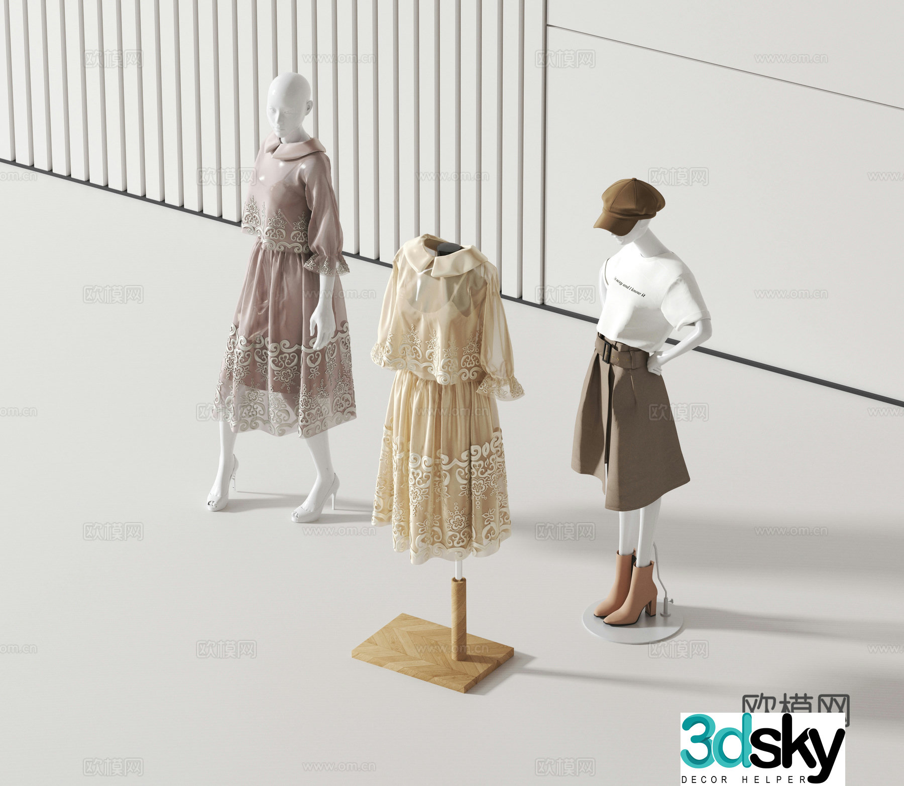 Modern clothing mannequin 3d model
