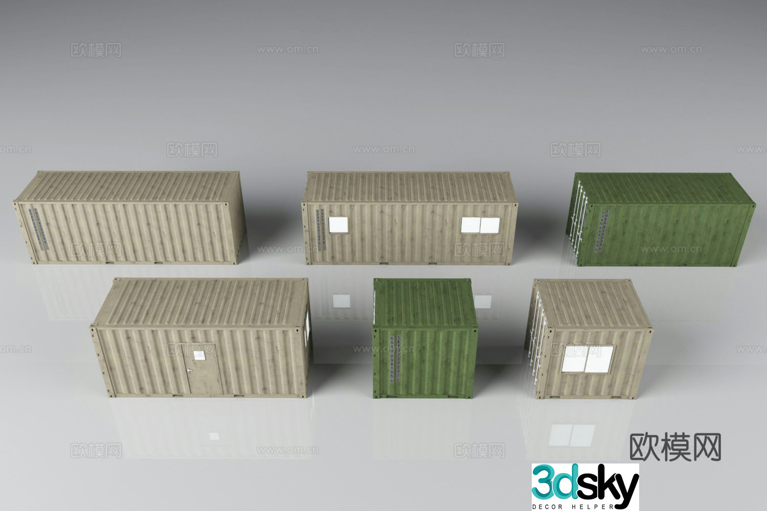 container cargo box tin box 3d model