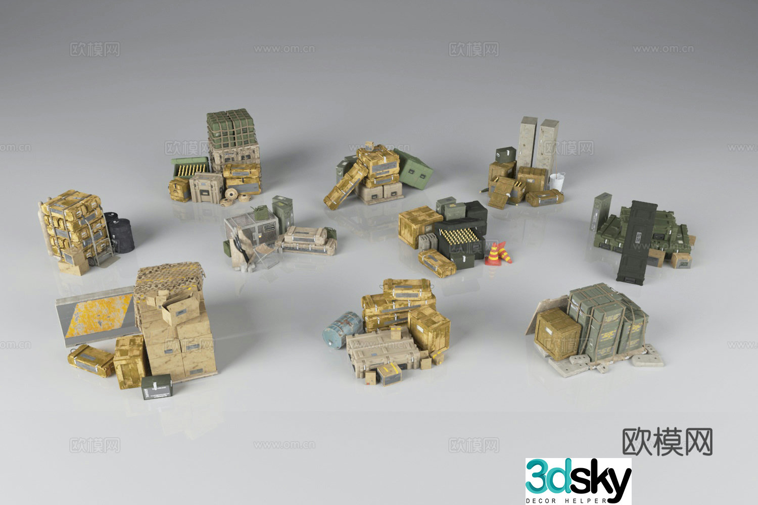 ammunition box shell box weapon equipment military weapon 3d model