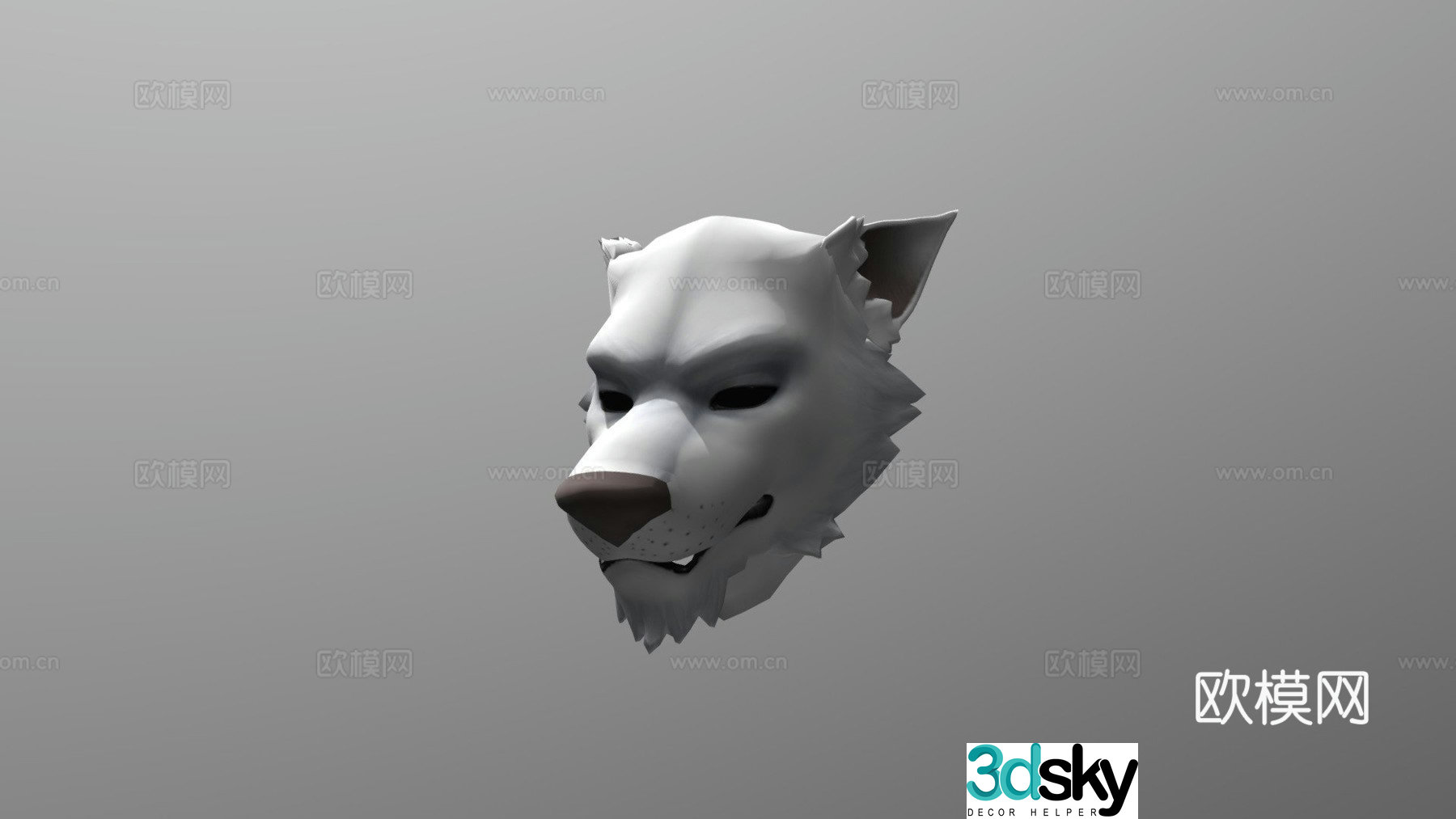wolf mask 3d model