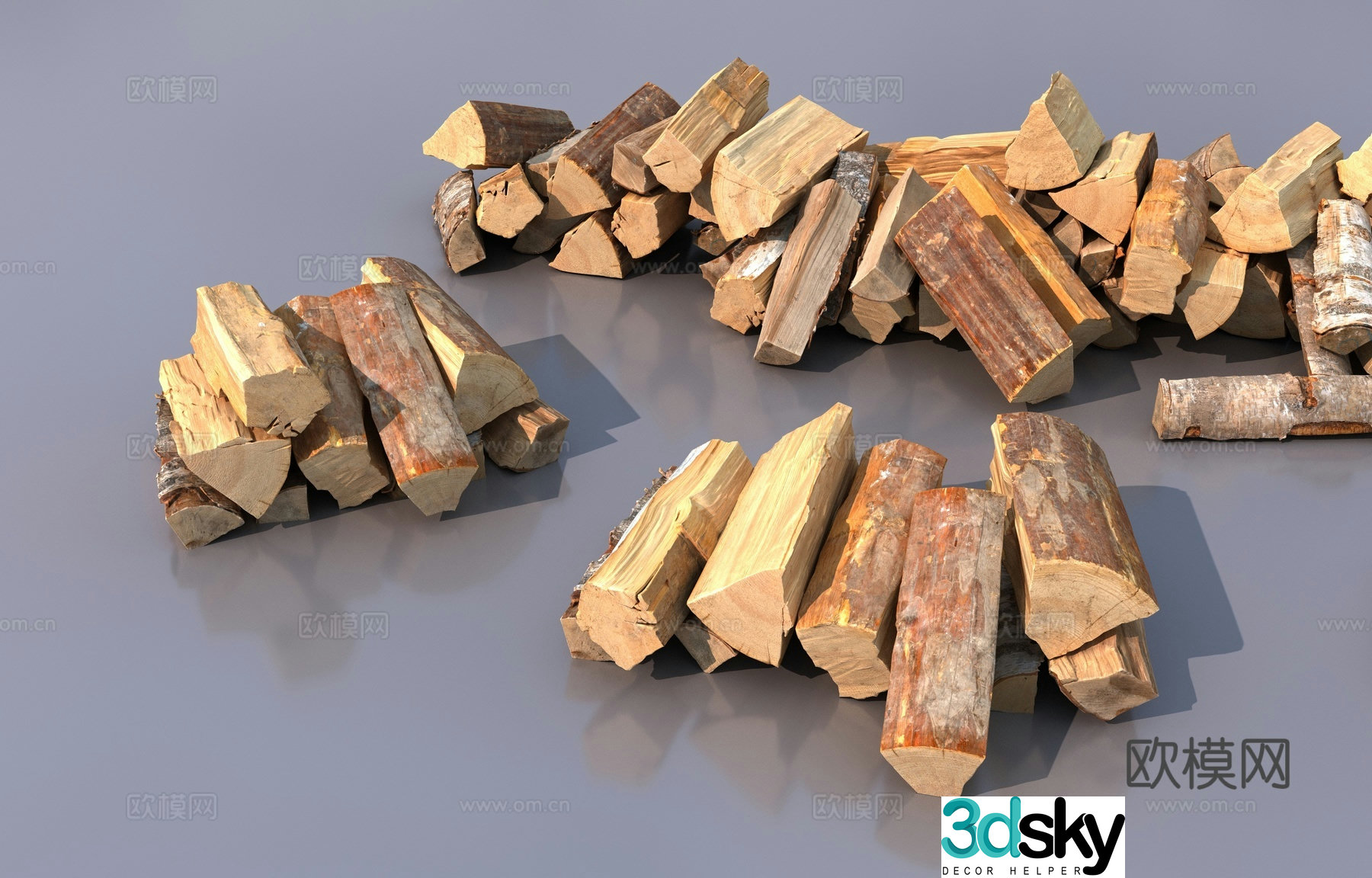 Firewood pile 3d model