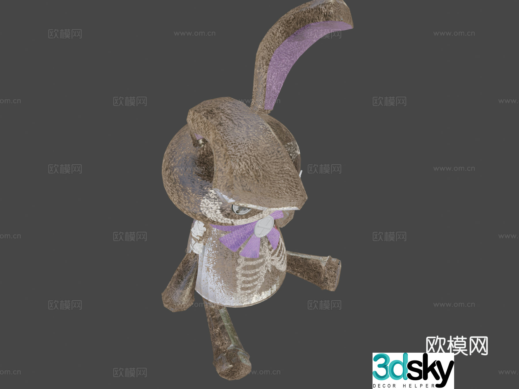 Skeleton Rabbit Plush Toy - Downloadable (Juan Garcia Ueso (NekoKa 3d model