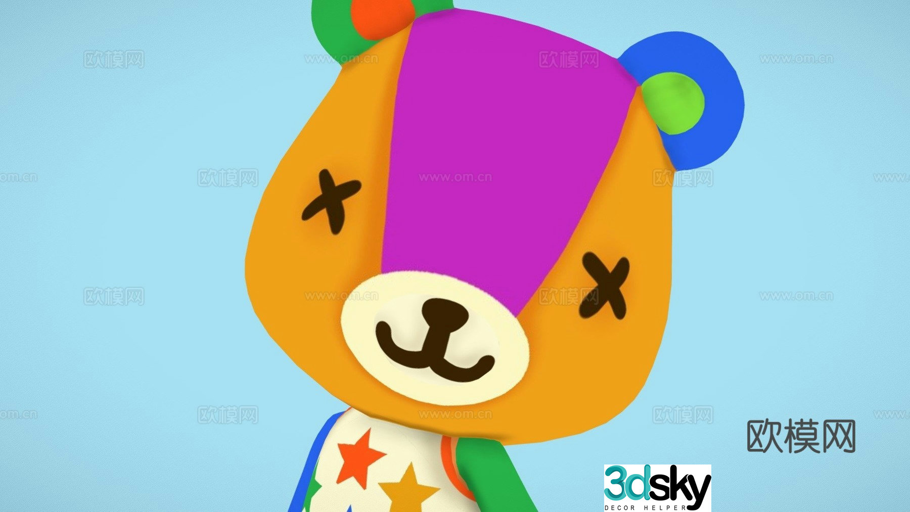 Stitches (Animal Crossing) 3d model 3d model