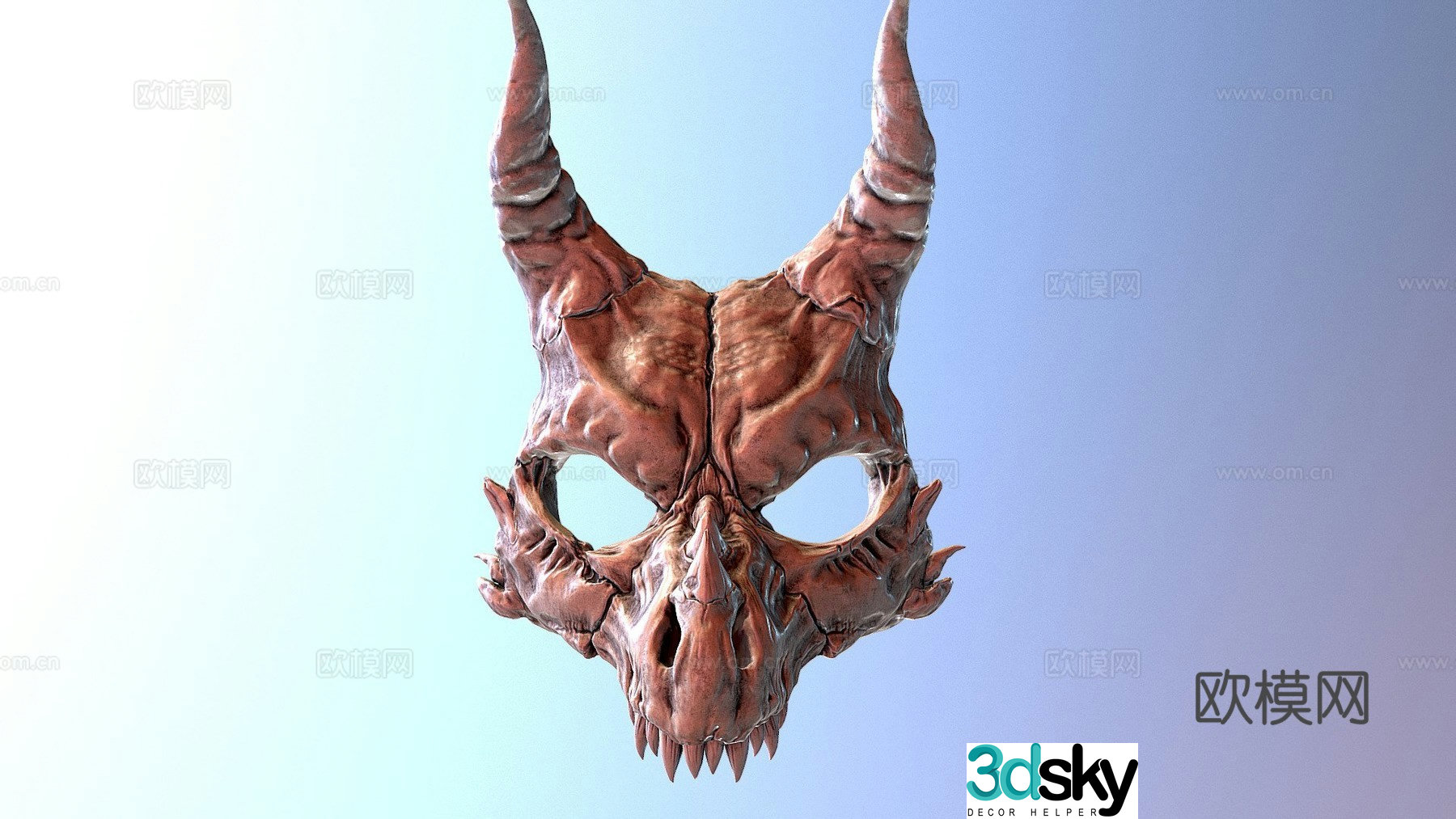 Baby dragon skull mask 3d model