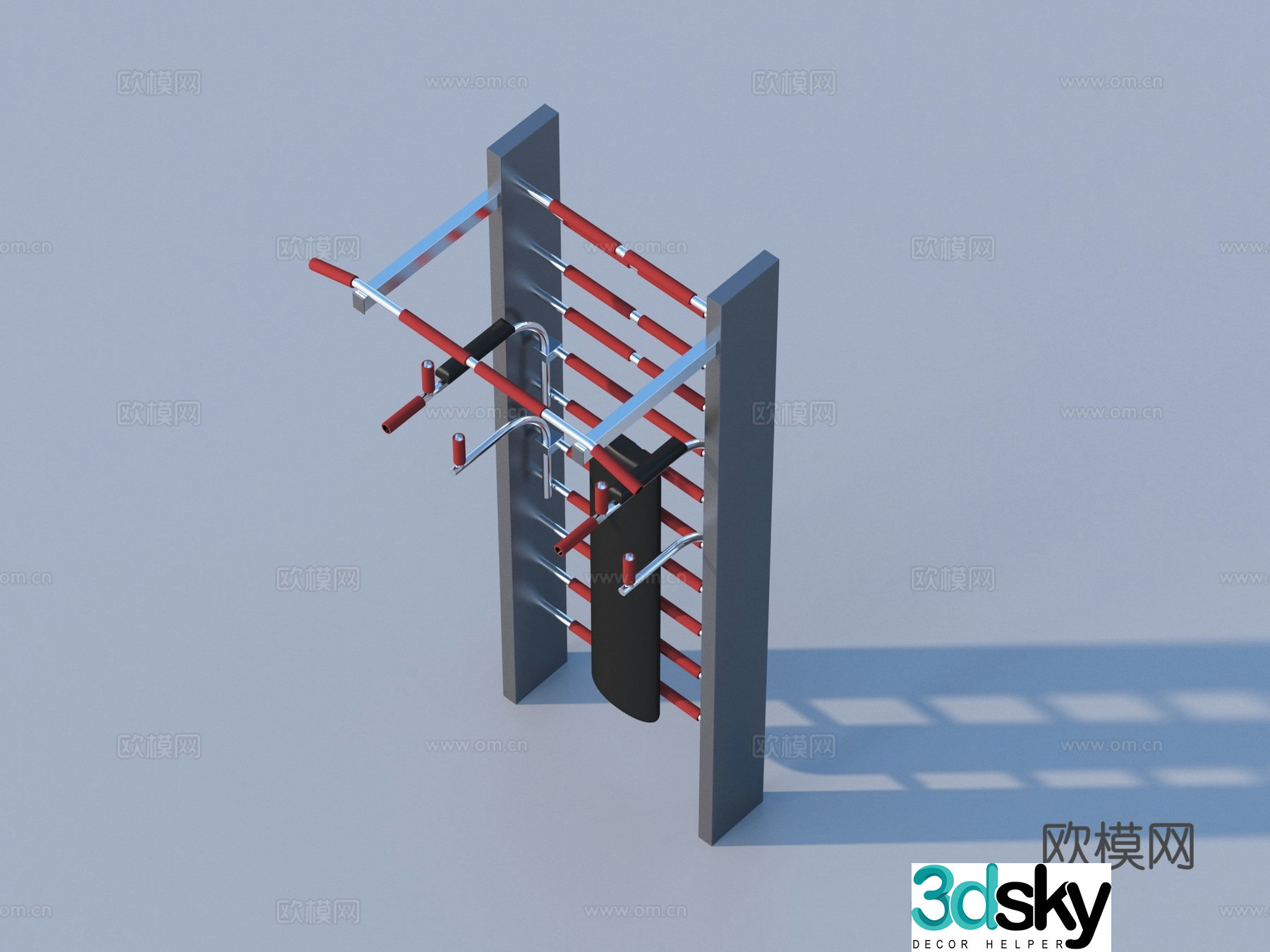 Fitness equipment sports equipment 3d model