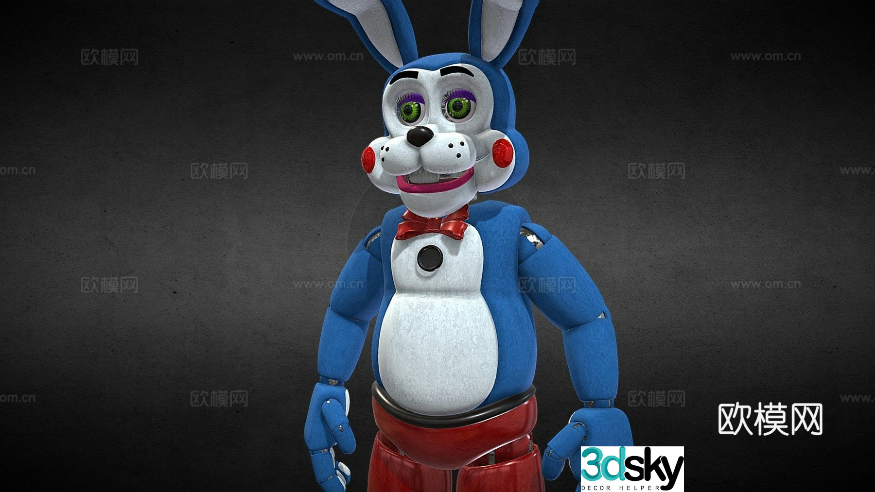 Retro toy Bonnie 3d model