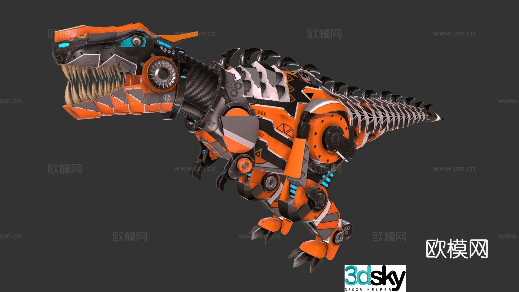 Tyrannosaurus mecha 3d model 3d model