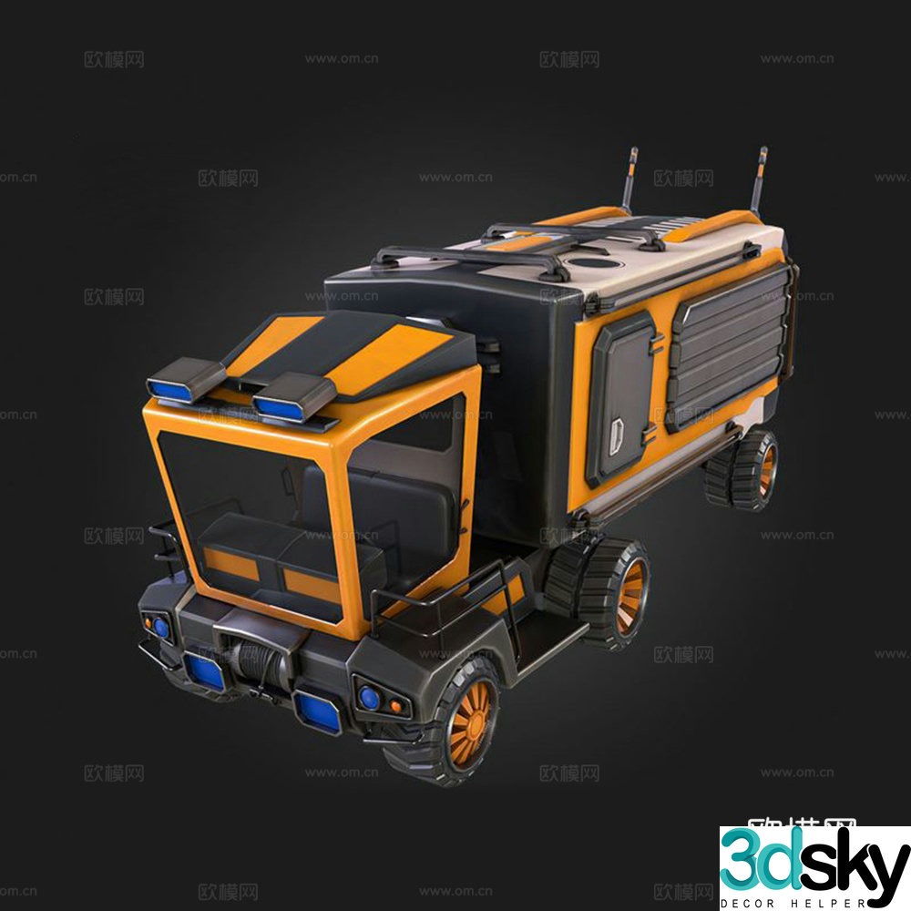 truck toy truck 3d model