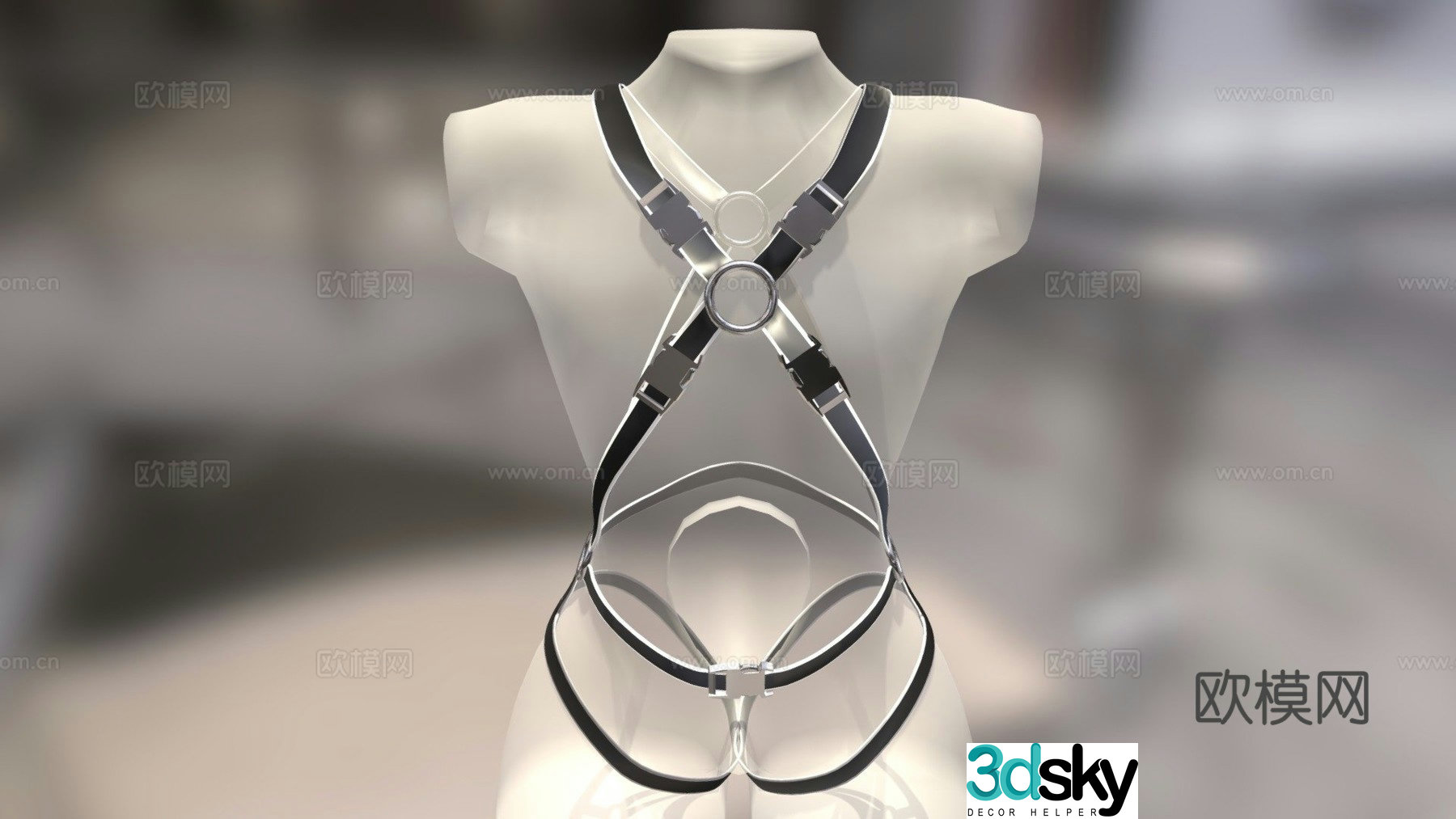 Wicker beast harness 3d model